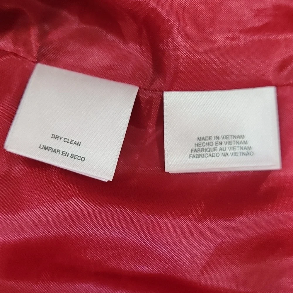 Kasper Red Open Front Shawl Collar Blazer Women Size 6